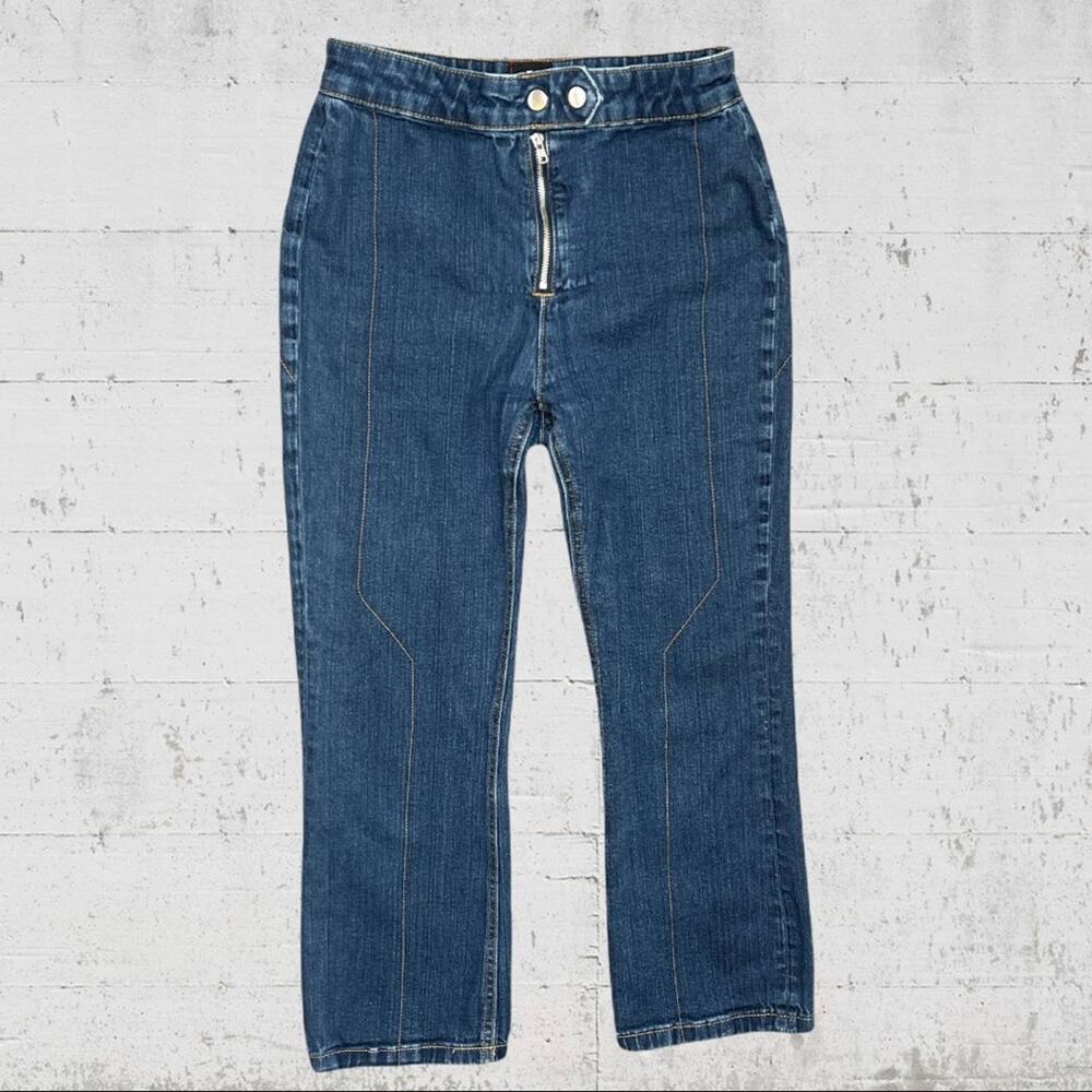 BDG Urban Outfitters Jeans Women Flat Front Decorative Stitched Cropped Size 25